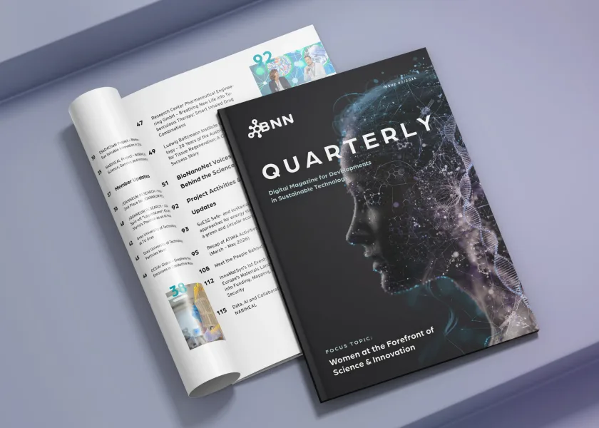 Cover of the BNN Quarterly, featuring the focus topic "Women at the Forefront of Science & Innovation."