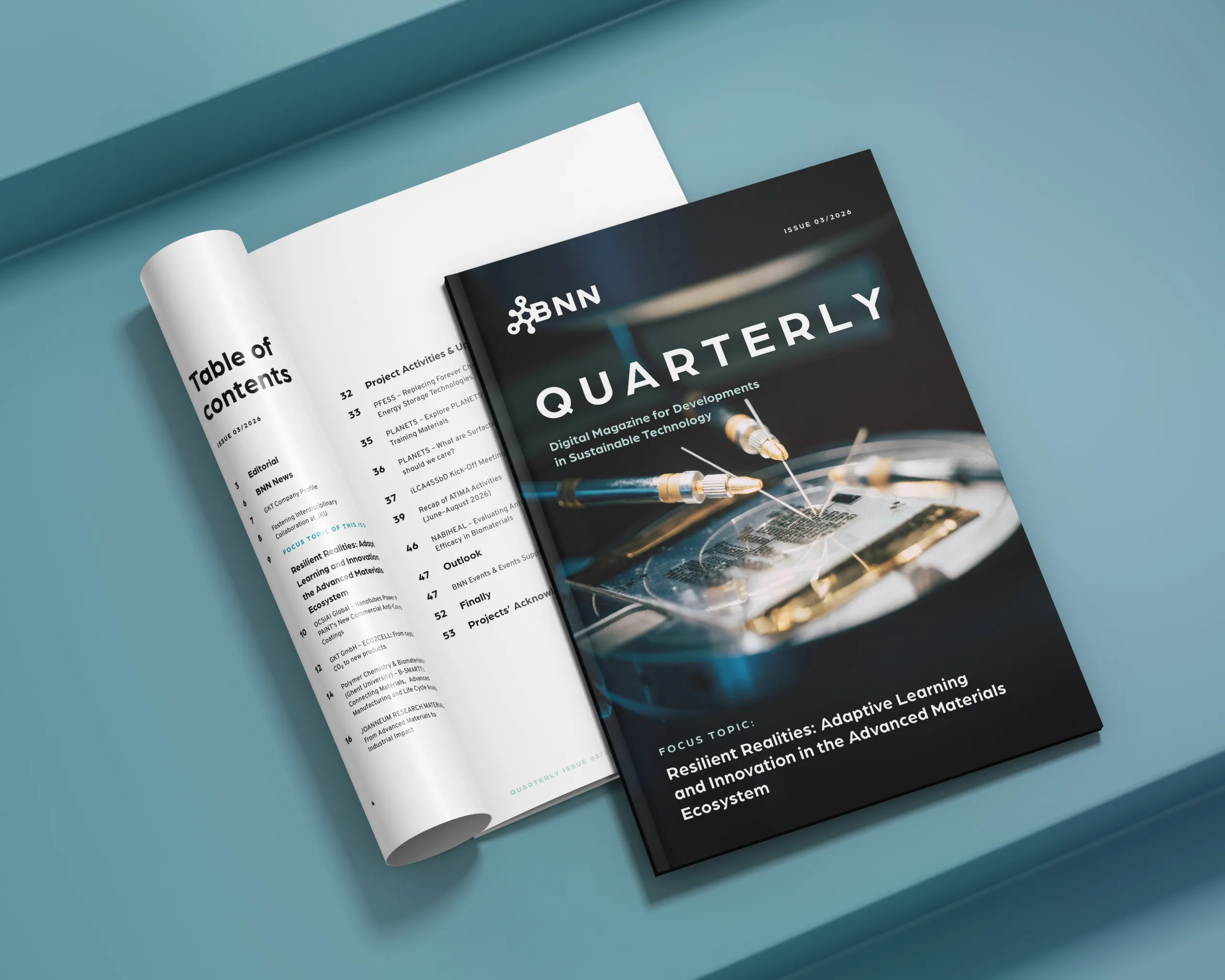 Cover page for the BNN QUARTERLY